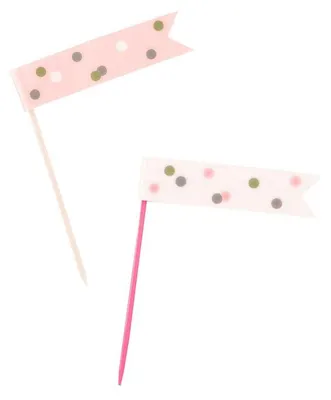 Produktbild von 6 glitzer Flaggen Picker roségold