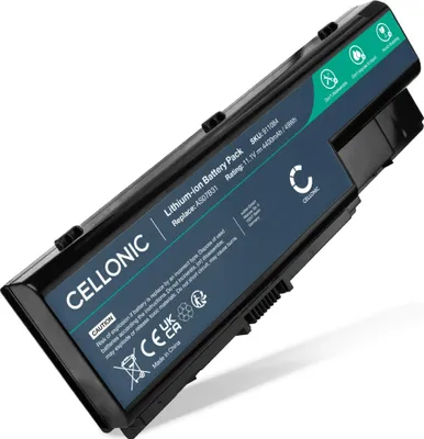 Produktbild von CELLONIC 1x Akku für Notebook Kompatibel mit Acer Extensa 7630ZG, Aspire 8930G, Aspire 5920G, AS07B31 - (4400mAh, 11.1V)