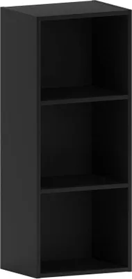 Productafbeelding van Famanu Boekenkast, kubusvormig, zwart, met 3 niveaus - Modern design