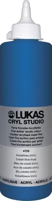 Zdjęcie produktu dla Lukas Cryl Studio Plastic Bottle Farba akrylowa Cobalt Blue Hue 500 ml 1 szt.