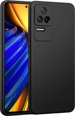 Image de Housse silicone pour Xiaomi Poco F4 Housse de protection noir mat Backcover Handy Case