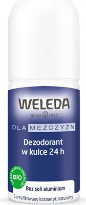 Obrázek produktu pro Weleda For MEN 24h Deo Roll-On, Pánské, Deodorant, Kuličkový deodorant, Láhev, 50 ml, 24 h