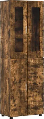Produktbild von vidaXL Highboard mit Regal FLORIN Geräucherte Eiche 60 x 35 x 182 cm