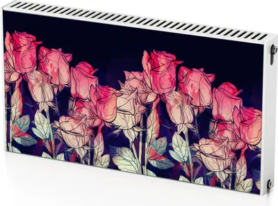 Produktbild von Lebende Rosen – Magnetische Heizkörperabdeckung – 110x60 cm – Magnet Heizkörperabdeckung – 3D Würfel – Heizkörperverkleidung – Magnetische Wandverkleidung – Wetterfest