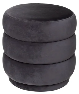 Produktbild von Hocker aus Velours SINA, Ø 40 cm