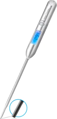 Produktbild von ProfiCook Küchenthermometer aus Edelstahl | -45°- 200°C | Kochthermometer mit LCD-Display | inkl. Schutzkappe und Aufhängeöse | PC DHT 1039