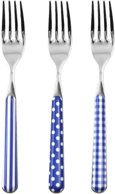Produktbild von Provence-Set mit 6 Edelstahlgabeln und blauer Dekoration