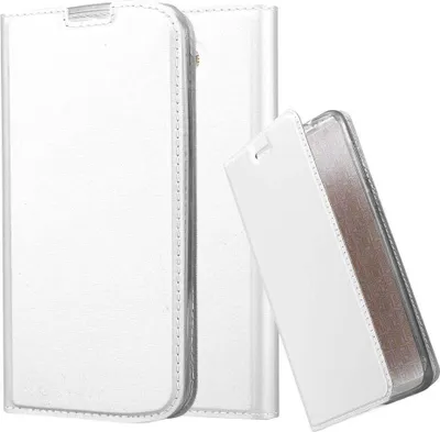 Produktbild von Cadorabo Handyhülle für LG K10 2016 Schutz Hülle in Silber Cover Etui Book Case Booklet