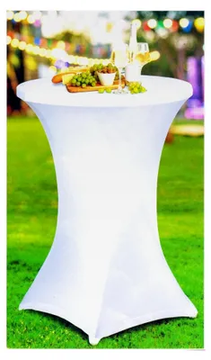 Produktbild von Stehtischhusse Ø90cm Weiß für Bistrotische und Stehtische
