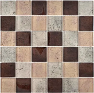 Produktbild von Transparentes Crystal Glasmosaik beige Wand Fliesenspiegel Küche Dusche Bad