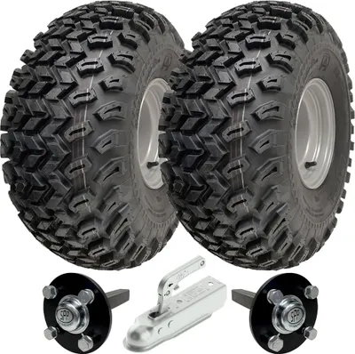 Zdjęcie produktu dla 22x11.00-8 Zestaw kół do przyczep quadów użytkowych ATV Osie i zaczep P334 Udźwig 750 kg