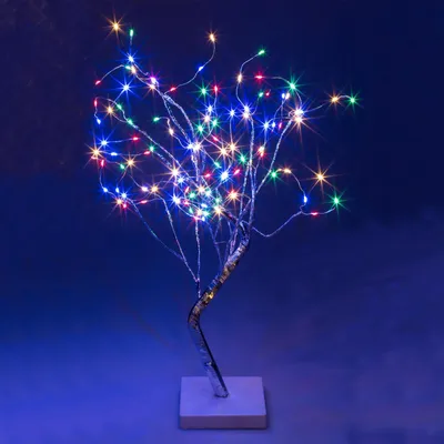 Produktbild von LED Lichterbaum 108 farbige bunte LEDs Batteriebetrieb mit Timer