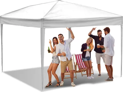 Obrázek produktu pro Clanmacy altán 3x3m bez bočnic, stan skládací altán zahradní stan, ochrana proti UV záření, pro zahradní terasu oslava party bílá