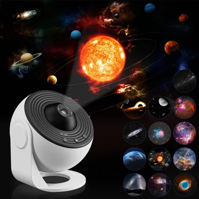 Produktbild von Globe Galaxy Star Projektor Light, mit 13 Filmsätzen, LED Galaxy Projektor, USB