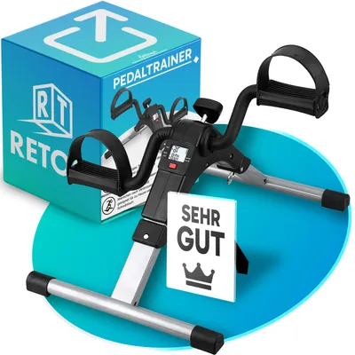 Immagine prodotto di Mini cyclette, fitness bike trainer a pedali, per l'allenamento delle braccia e delle gambe, per la costruzione dei muscoli, per l'allenamento della resistenza, per l'allenamento, per il trainer LCD Retoo