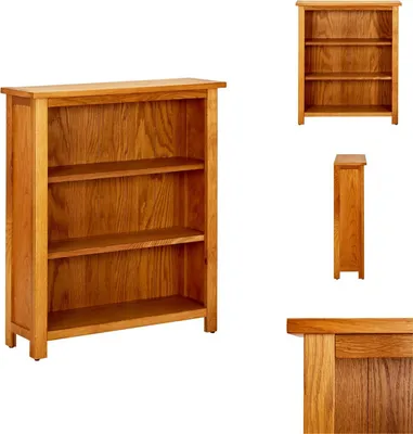 Obrázek produktu pro vidaXL Knihovna 3 přihrádky 70x22,5x82 cm dub masiv - Knihovny a regály