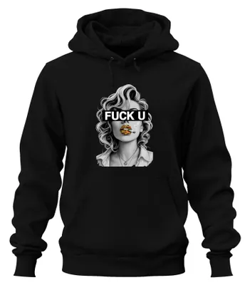 Zdjęcie produktu dla "Do zobaczenia, blondynko", "Miejsce zbrodni", "Sarkazm", bluza z kapturem, czarna, rozmiar XXL
