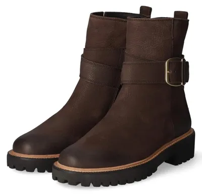 Imagen del producto de Botines marrones de piel para mujer, marca Paul Green, talla 38,5