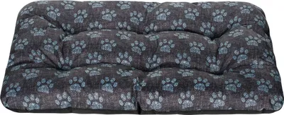 Produktbild von Hundebett Hundekissen Hundematratze Tierbett für Kleine, Mittlere und Grosse Hunde - Wasserdicht, Waschbar - Größe XL - Schwarz und Grau - Pfoten aus flachs