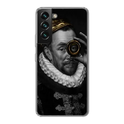 Produktbild von MuchoWow® Handyhülle Schutzhülle Hülle für Samsung Galaxy S22 Kunst - Gold - Schwarz - Weiß Silikon Softcase Handy Hülle - Mobiltelefonhülle