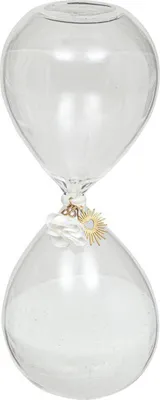 Produktbild von Sanduhr aus glas "floral" h20cm - Atmosphera créateur d'intérieur