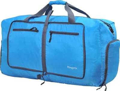 Produktbild von Famanu Reisetasche 60 Liter - Große faltbare Sporttasche für Herren und Damen, wasserdicht, blau
