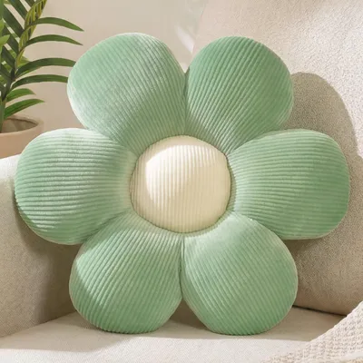 Gänseblümchen-Kissen 38 cm, dekorativ, Blumenform, weich