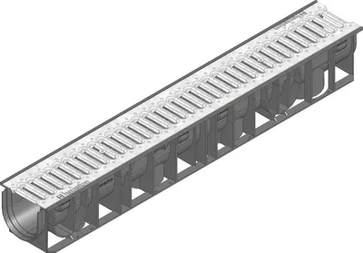 Zdjęcie produktu dla Korytko HAURATON RECYFIX z kratką zaciskową 1000 x 150 x 134 mm