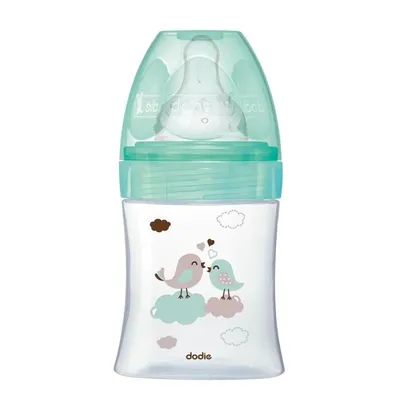 Produktbild von Dodie - Initiationsflasche + Glas 150ml Vogelgrün
