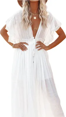 Produktbild von INF Bikini-Überzug für Damen, Badeanzug-Überzüge für den Sommerstrand Weiß