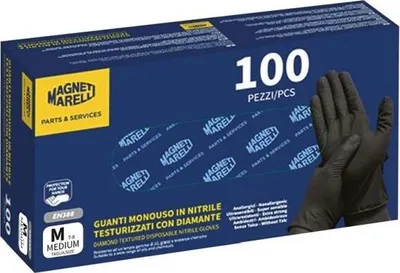 Zdjęcie produktu dla Rękawice Nitrylowe Czarne M 100 Szt.