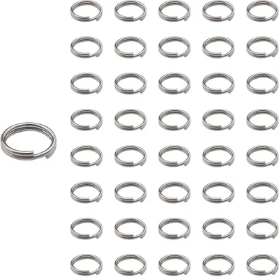 Produktbild von 300 Edelstahl-Spaltringe 5 mm – Doppelte Rundringe für Schmuckherstellung und DIY-Projekte