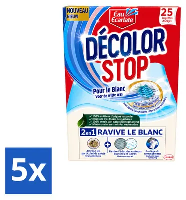 Produktbild von 5 x Eau Ecarlate Sublim Blanc Weißmacher-Tücher - 25 Stück - Vorteilspackung - 5 Stücke
