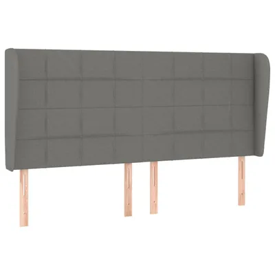 Produktbild von vidaXL Kopfteil mit Ohren Dunkelgrau 163x23x118/128 cm Stoff