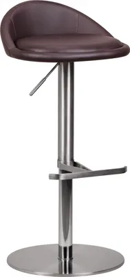 Produktbild von Wohnling Barhocker Durable M1 Edelstahl gebürstet Braun; WL1.602
