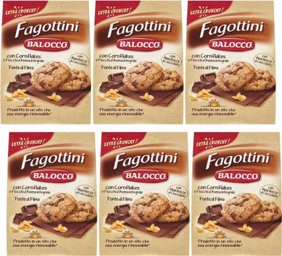 Produktbild von BALOCCO Faccine - Italienisches Mürbegebäck mit Schokolade und Haselnüssen 700g (Fagottini, x6)