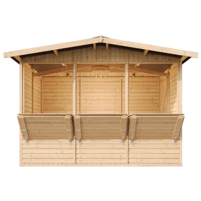 Image de TIMBELA M150A H232x336x263 cm/6 m2, grand bar de jardin multifonctionnel Stands deen bois