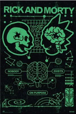 Produktbild von Rick and Morty - On Purpose - Poster Plakat Druck - Größe 61x91,5 cm