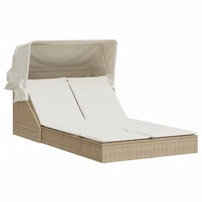 Zdjęcie produktu dla VidaXL 368641, Lounge, Obite siedzisko, Technorattan, Stal, Kremowy, Biały, 110 kg, 1080 mm