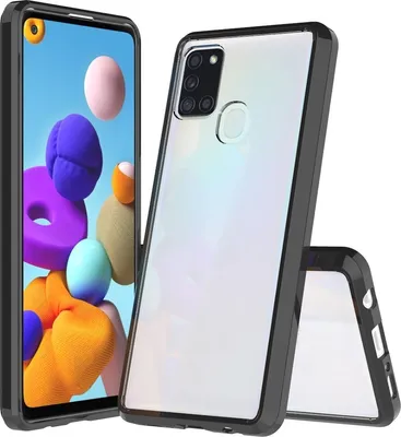 Produktbild von Mobigear Crystal  Samsung Galaxy A21s Hülle Hardcase Backcover - Schwarz / Transparent