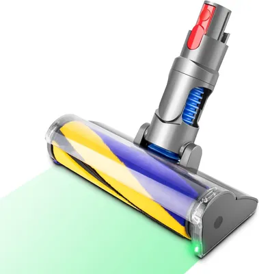 Produktbild von Ersatzreiniger für Dyson V7 V8 V10 V11 V15, Kopf-Ersatzteile mit Grün LED Scheinwerfern,Turbinenbürstenaufsatz für Teppiche, Hartholzböden und Fliesen