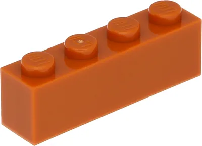 Zdjęcie produktu dla LEGO: 50 klocków 1x4 w kolorze ciemnopomarańczowym