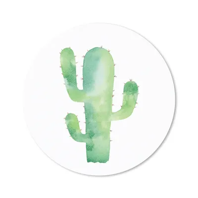 Produktbild von MuchoWow® Mauspad Mousepad Aquarell - Kaktus - Illustration 20x20 cm - Mousepads - Maus Mat - Pad - Mausunterlage - Schreibtischmatte