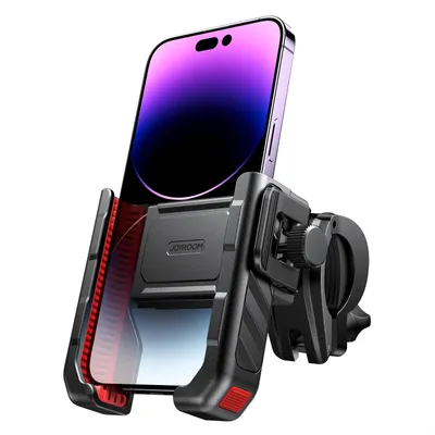 Image de Support pour smartphone en aluminium sur guidon de vélo pour moto Support pour téléphone portable Noir