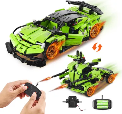 Obrázok produktu pre VEVOR STEM stavebné hračky pre deti, stavebnice 2 v 1 so 461 dielmi, diaľkovo ovládané stavebnice, diaľkovo ovládané a aplikáciou ovládané auto/robot, stavebnica RC STEM robot, darčeky