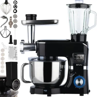Obrázek produktu pro Ruhhy 25728 Kuchyňský robot 6,2 L, 2000 W, s funkcí ohřevu a mlýnkem na maso, černý