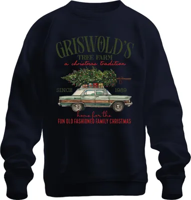 Produktbild von Griswold's Tree Farm Weihnachten Schöne Bescherung Clark Griswold Uni Sweatshirt Pullover, Navy, S