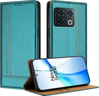 Obrázek produktu pro Pouzdro pro OnePlus 10 Pro kožené flipové pouzdro s funkcí stojánku zelené