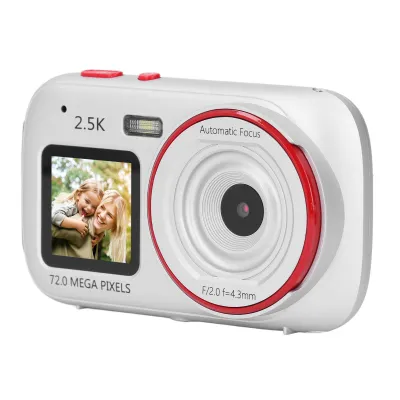 Immagine prodotto di Fotocamera digitale, fotocamera con zoom digitale 16X, fotocamera con messa a fuoco automatica, fotocamera per selfie, fotocamera digitale anti-shake, fotocamera digitale con doppio schermo