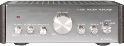 Produktbild von Renkforce E-SA9 Stereo-Verstärker 2 x 12 W Silber (metallic), Dunkelbraun